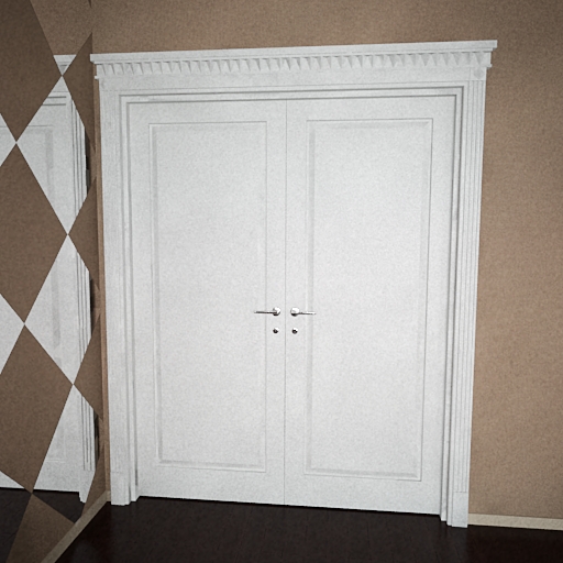White double-layer door
