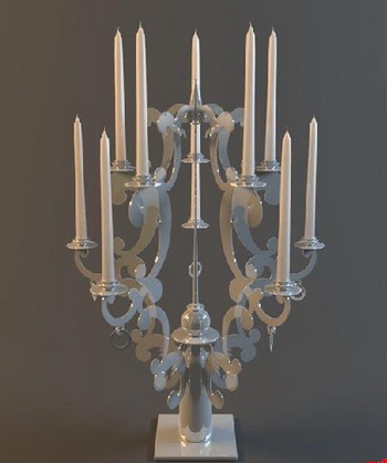European jade candlestick
