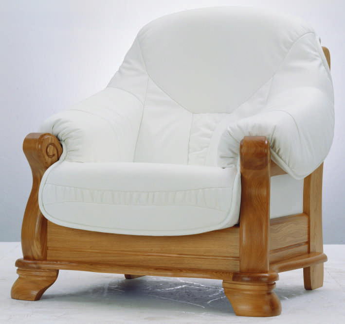 Single white dermal sofa wood bottom
