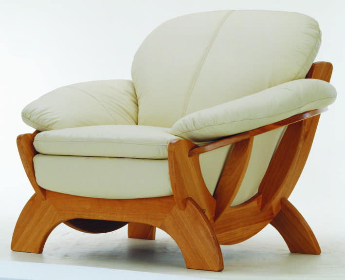 Contracted cloth art sofa single wood bottom
