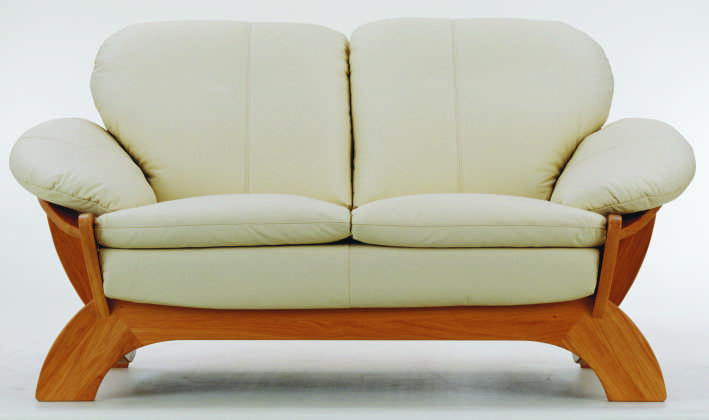 Contracted cloth art sofa double wood bottom
