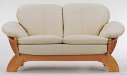 Contracted cloth art sofa double wood bottom 3D models