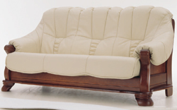 European white people wood bottom leather sofa 3D models
