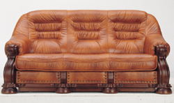 European wood bottom carved cowhide people sofa 3D models (including material)