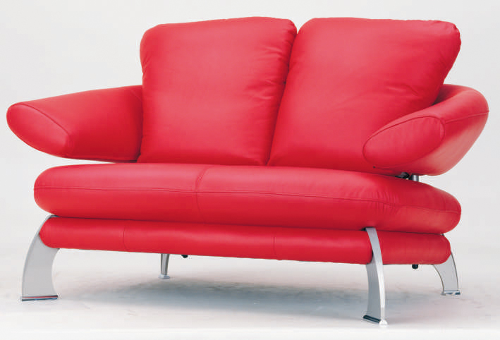 Personalized red double back sofa