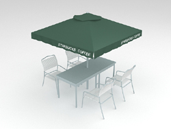 Sun umbrellas outdoor rain-cover teahouse 3D models