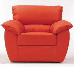 Red single soft sofa 3D models (including material)