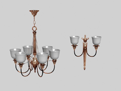 Wrought iron ceramic droplight 3D models