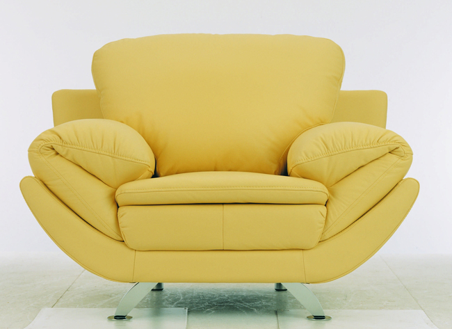 Fashion yellow single person sofa
