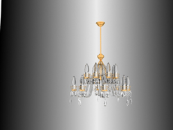 Crystal glass candle droplight 3D models (including material)