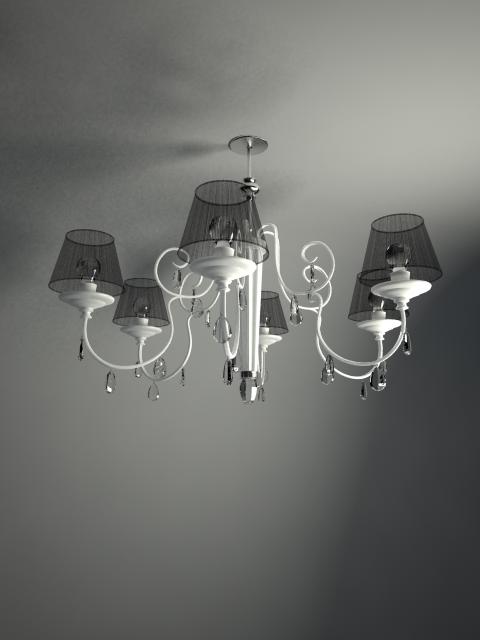 European white crystal pendant droplight
