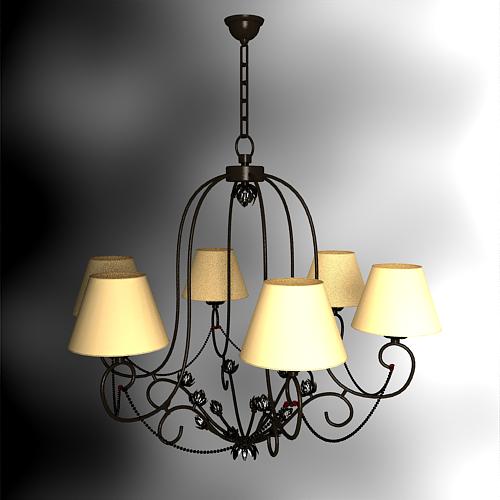 Wrought iron flower droplight

