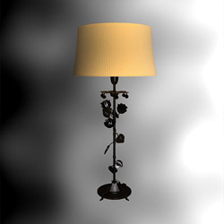 Household long pole intarsia desk lamp 3D models