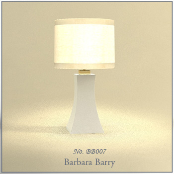 White gesso column desk lamp
