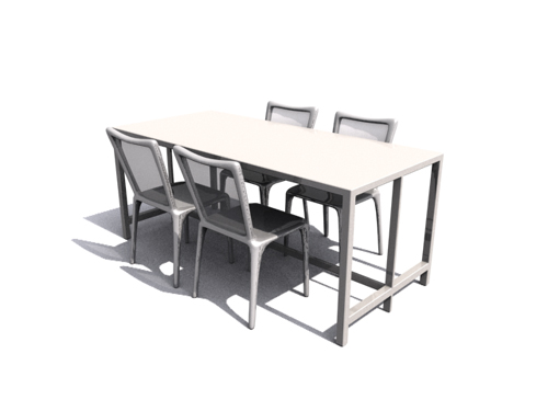 Contracted type composite wood chair
