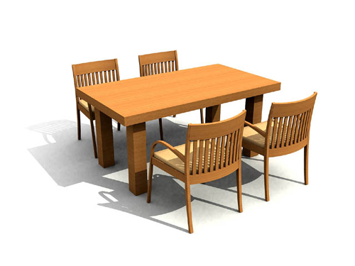 Solid wood square chair
