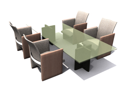 Green glass chair 3D models