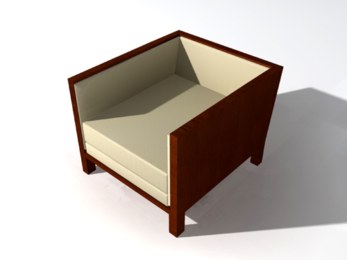 Solid wood outer frame cloth art sofa
