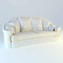 Soft sofa cloth art European people 3D models