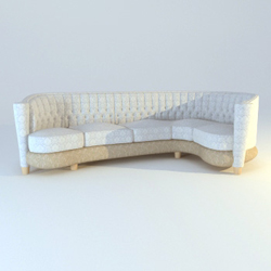Many public sofa cloth art 3D models