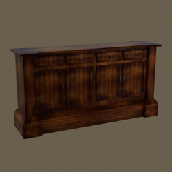 European wood retro counter 3D models