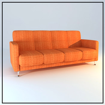 Orange multiplayer cloth art sofa
