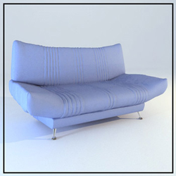 Purple fashion sponge cloth art sofa 3D models