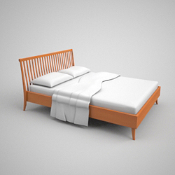 Contracted decayed wooden bed 3D models