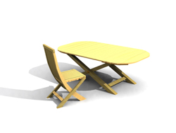 Chinese-style circular wooden seat combination