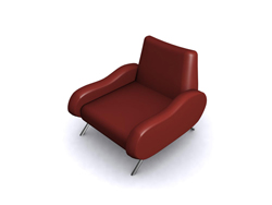 European-style single sofa brown