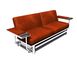 European fashion brown sofa