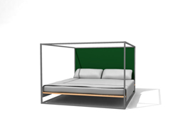 Chinese iron double bed