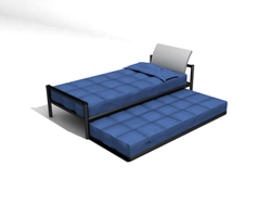 Modern and stylish blue bed