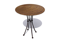 European elegant small round table