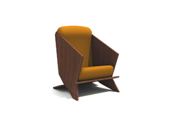 Chinese single wooden sofa