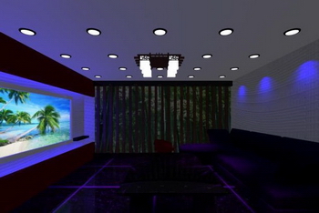 Simple and stylish living room model