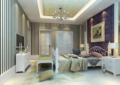 Simple and stylish bedroom model