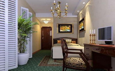 Rich and elegant bedroom model