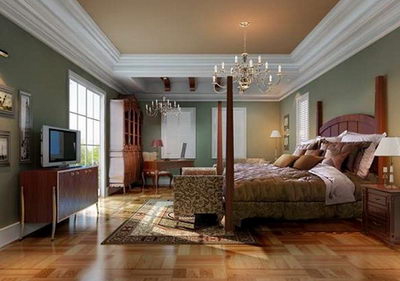 Bright and spacious bedroom model