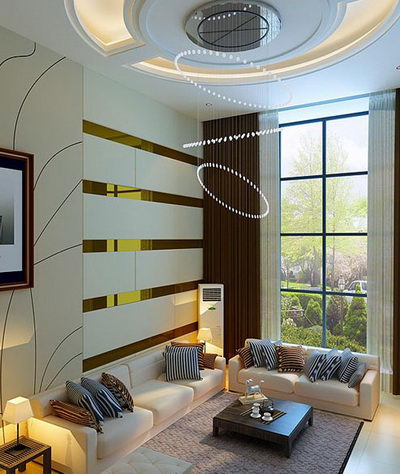 Simple and stylish living room model