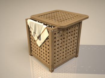 Wooden clothes storage box