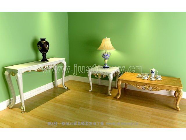 European-style coffee table combination of several case