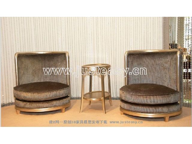 Combination of a low-key luxury chair
