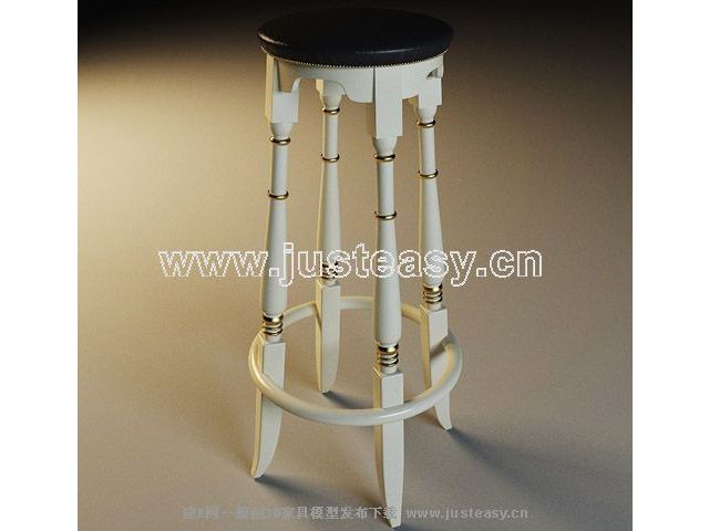 Tall black and white chair