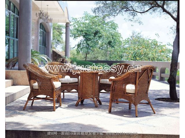 Combination of classical furniture, tables and chairs