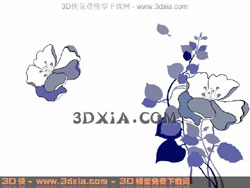 Wild flower pattern wallpaper