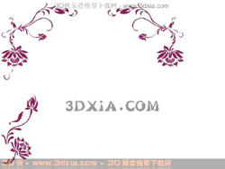 Red scenery indoor map wallpaper