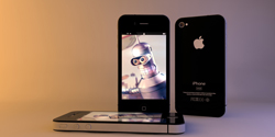 Apple fourth-generation black phones