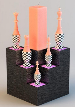 European-style candle holder candle