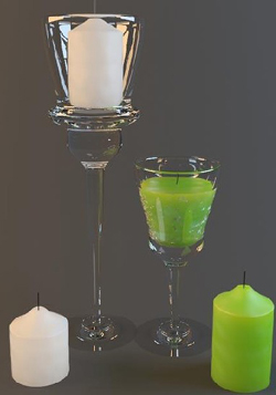 Glass Candle Holders
